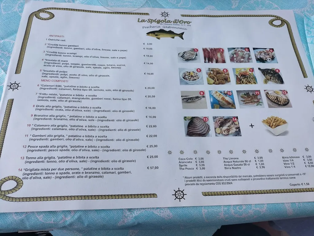 Menu_Spigola D'Oro_La Caletta_image_4
