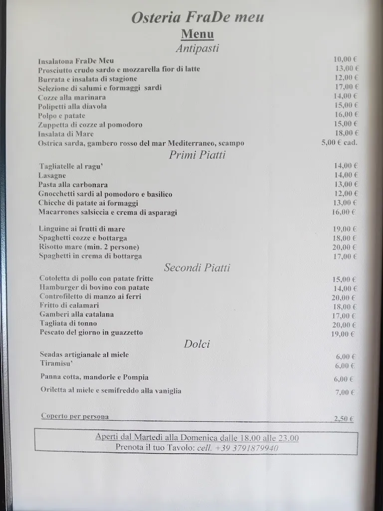 Menu_Osteria Frade Meu_La Caletta_image_1