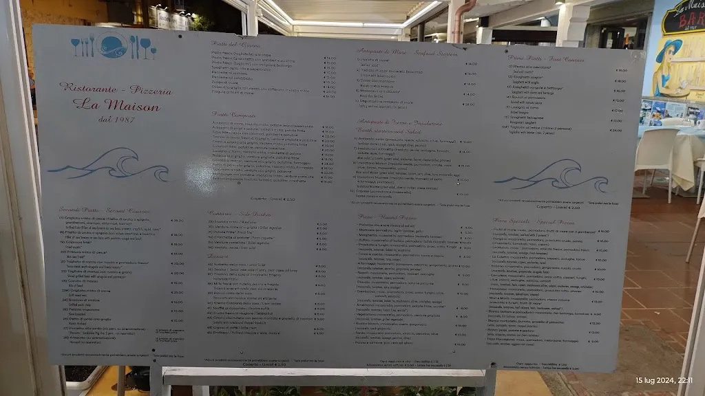 Menu_Ristorante Pizzeria La Maison La Caletta_La Caletta_image_2