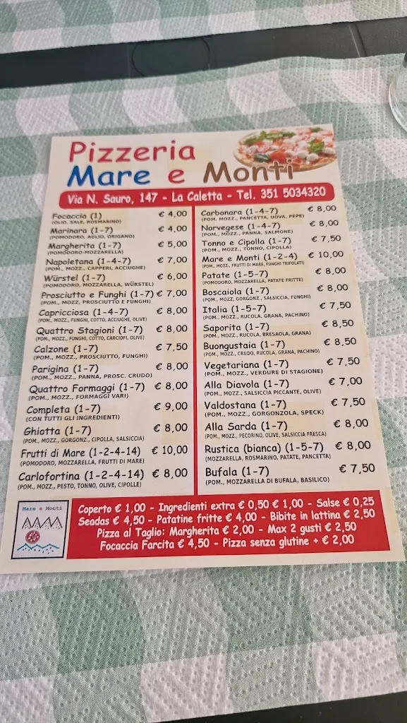 Menu_Pizzeria Mare e Monti_La Caletta_immagine_1