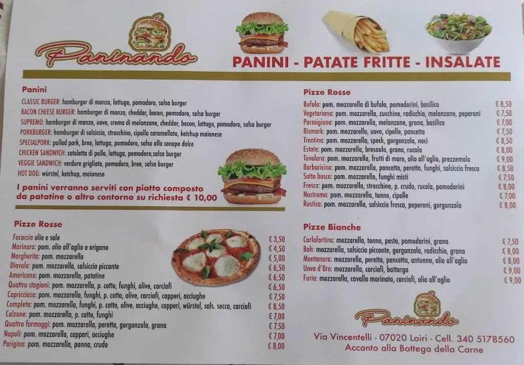 Menu_Pizzettando e Paninando_Loiri Porto San Paolo_image_1
