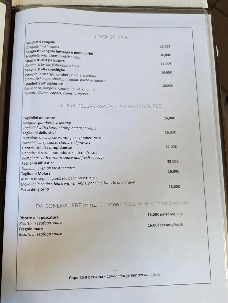 Menu_Ristorante La Conchiglia Dal 1987_Loiri Porto San Paolo_image_3