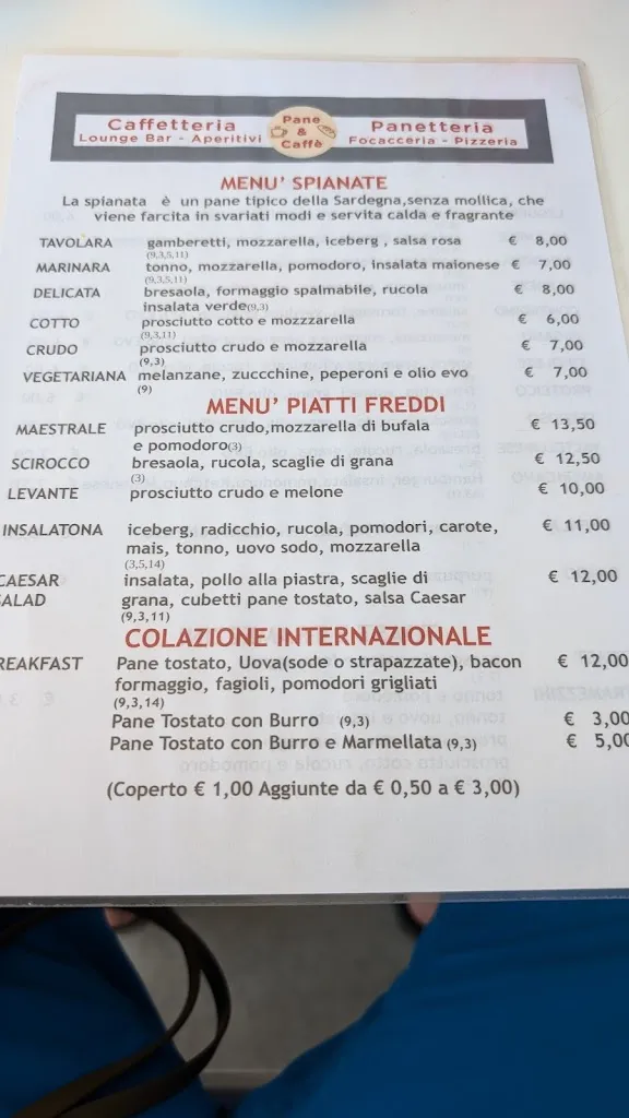 Menu_Pane & Caffè_Loiri Porto San Paolo_image_1