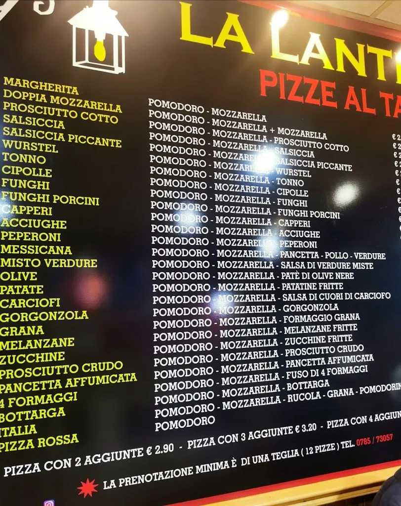 Menu_Pizzeria al taglio La Lanterna_Macomer_image_1