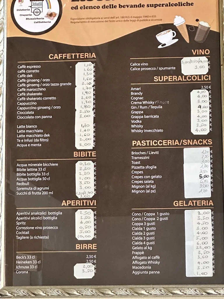 Menu_Il Gelato Mogorese - Caffetteria, Gelateria, Creperia, Stuzzicheria Arcobaleno_Mogoro_image_1