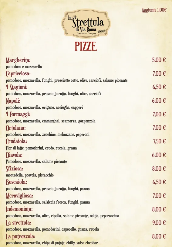Menu_Trattoria Pizzeria La Strettula_Francavilla Fontana_image_1
