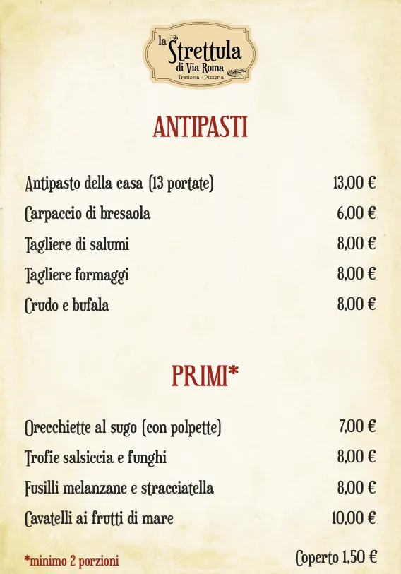 Menu_Trattoria Pizzeria La Strettula_Francavilla Fontana_image_2