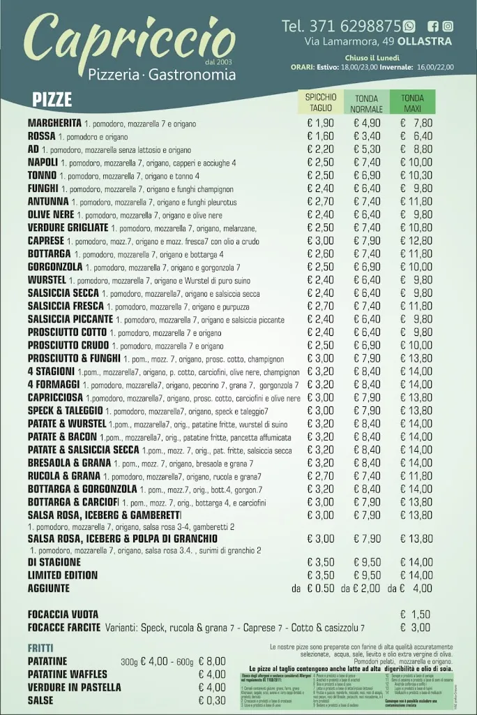 Menu_Pizzeria Capriccio_Ollastra_immagine_1