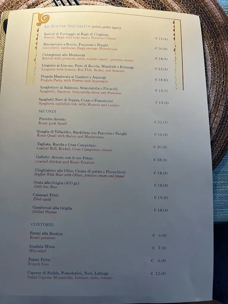 Menu_Ristorantino Masiloghi - Ristorante Tipico sardo_Oliena_image_2