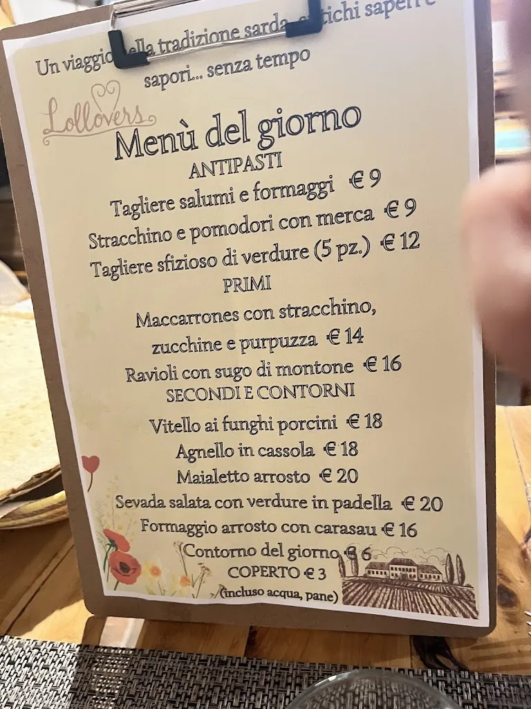 Menu_Lollovers agriturismo trattoria_Nuoro_image_2