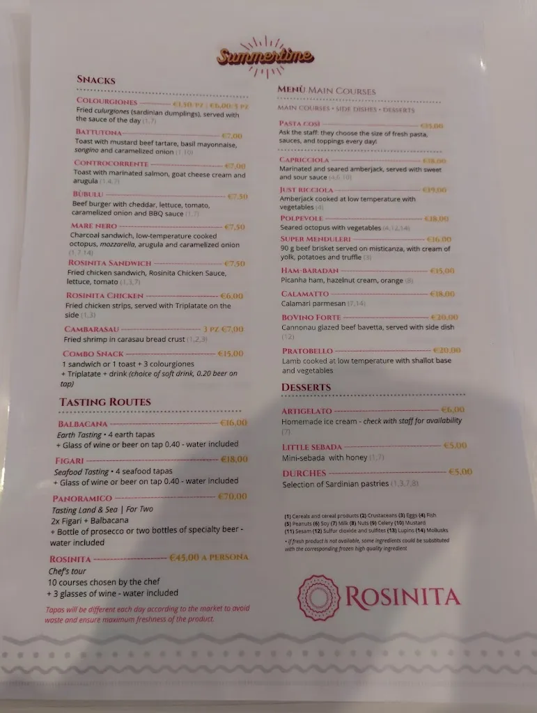 Menu_Rosinita - Experience Local Food_Olbia_image_4
