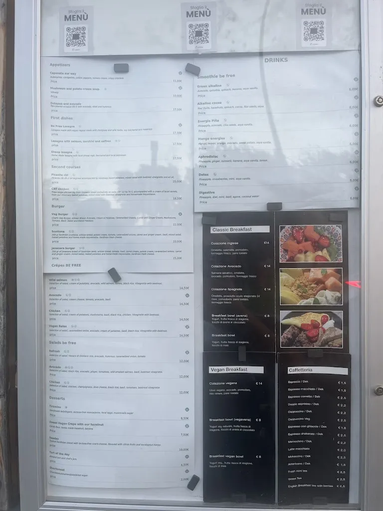 Menu_Restaurant Be free 100% Gluten free ,senza lattosio._Olbia_image_1