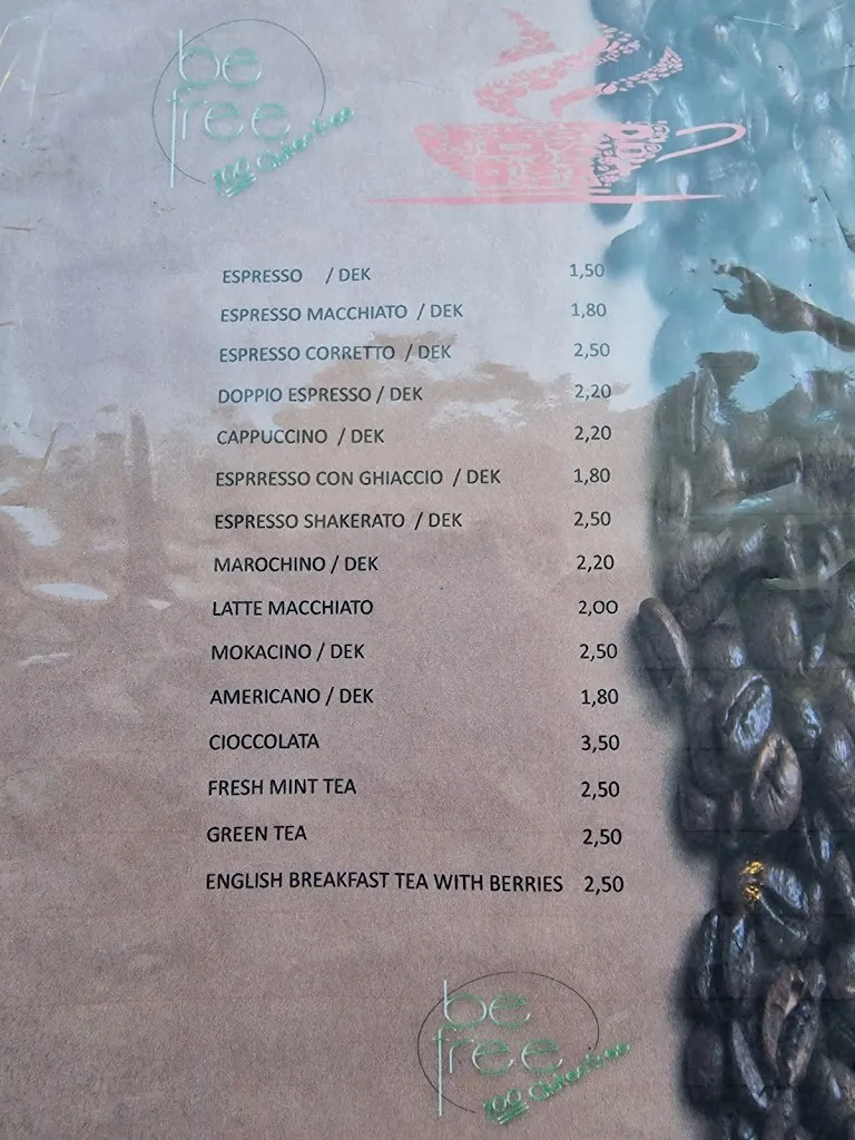 Menu_Restaurant Be free 100% Gluten free ,senza lattosio._Olbia_image_3