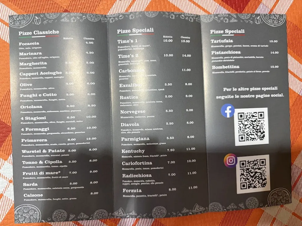 Menu_TIME'S CAFÈ / New TIME'S CAFÈ PIZZERIA_Ortacesus_image_1