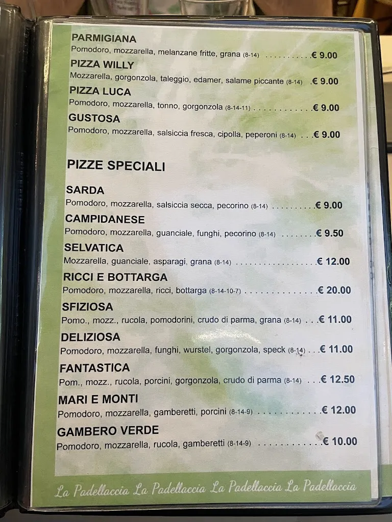Menu_Pizzeria La Padellaccia_Pabillonis_image_1