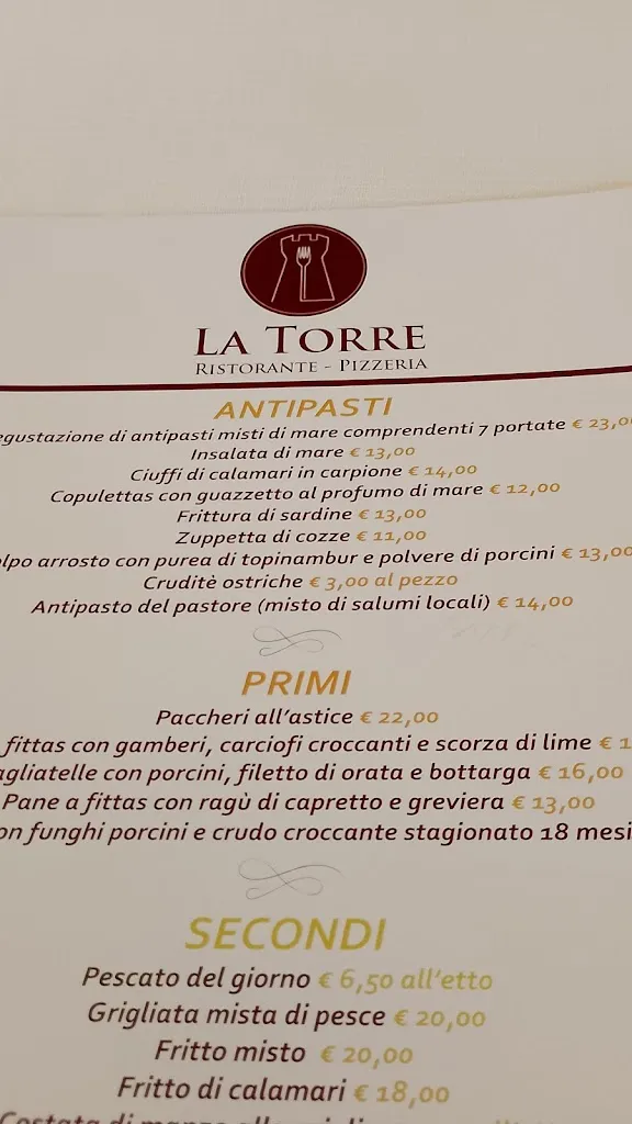 Menu_Ristorante Pizzeria La Torre_Ozieri_image_1