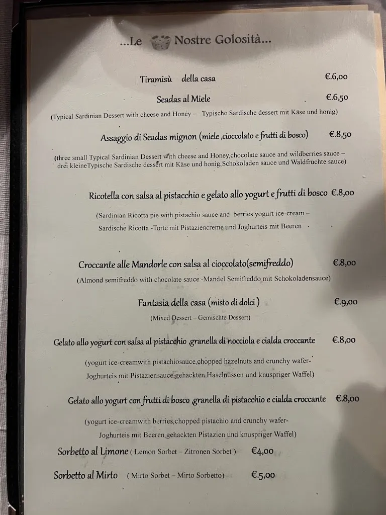 Menu_Il Kalamaro locanda del mare_Palau_image_1