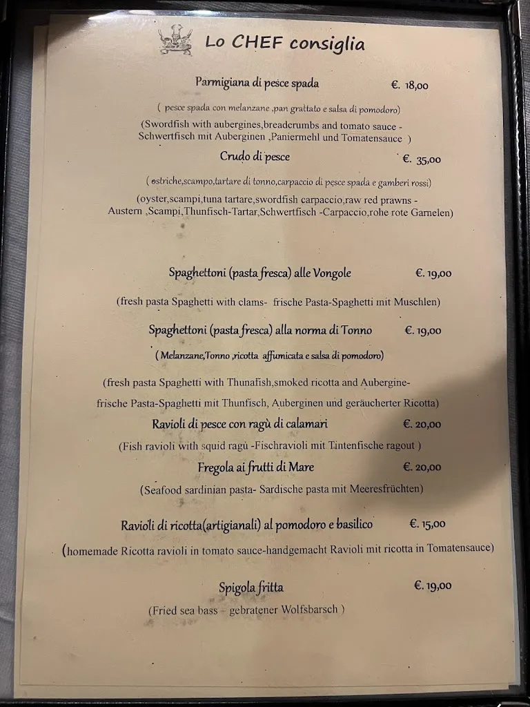 Menu_Il Kalamaro locanda del mare_Palau_image_2