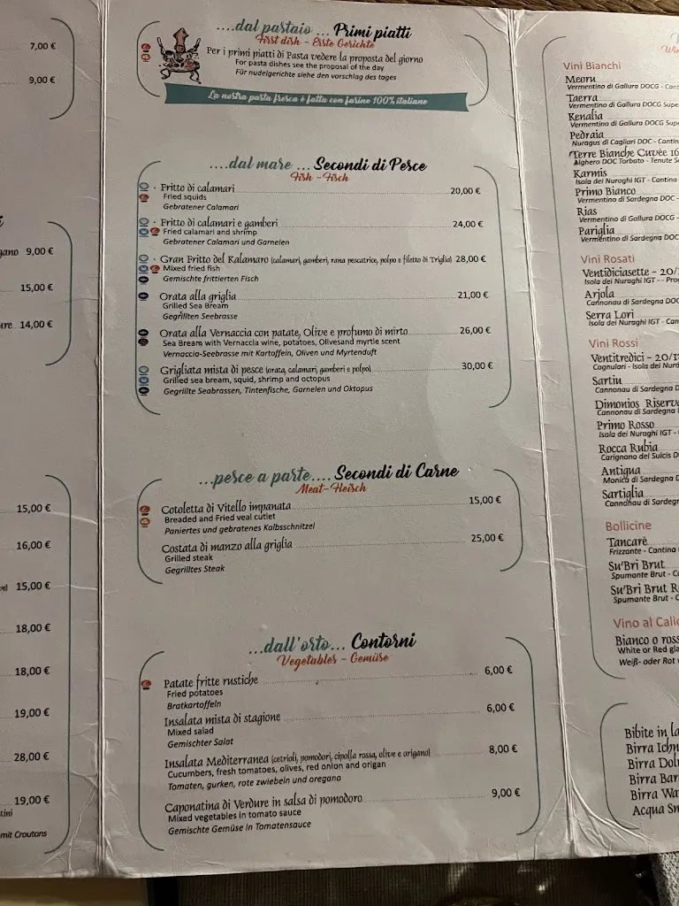 Menu_Il Kalamaro locanda del mare_Palau_image_4