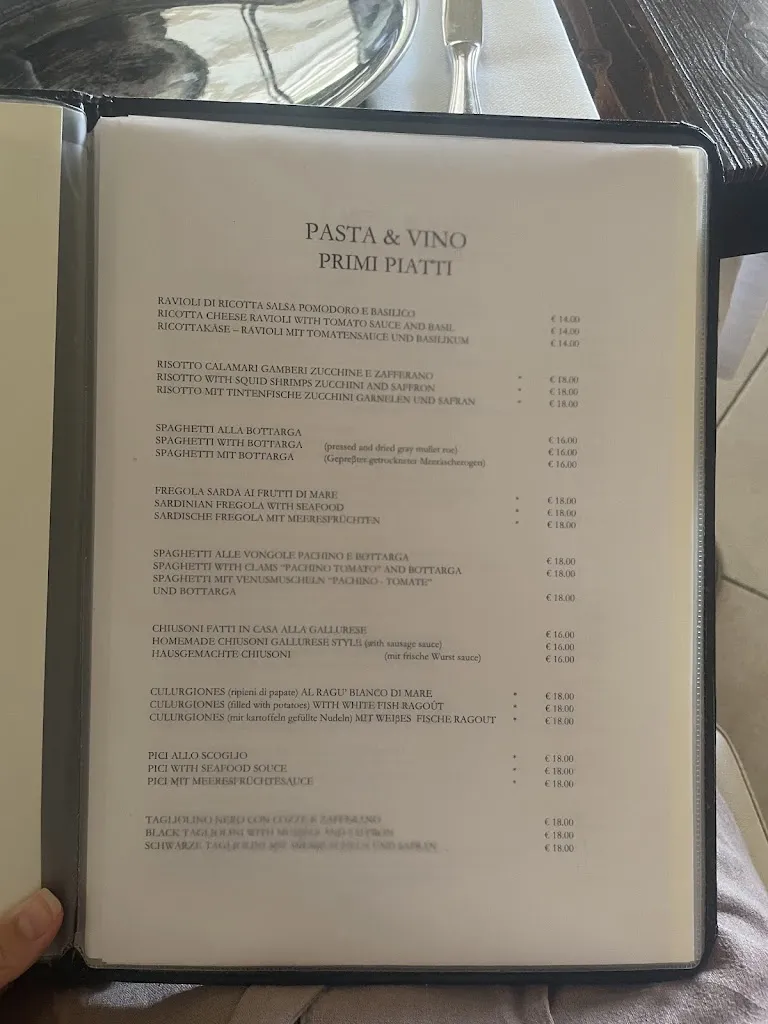 Menü_Ristorante Pasta e Vino_Palau_Bild_3