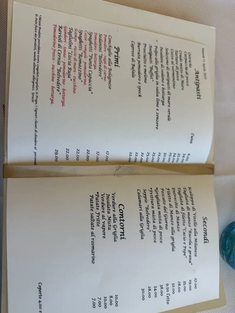 Menu_Ristorante Gastronomia Belvedere - Belvedere Lounge Porto Cervo_Porto Cervo_image_4