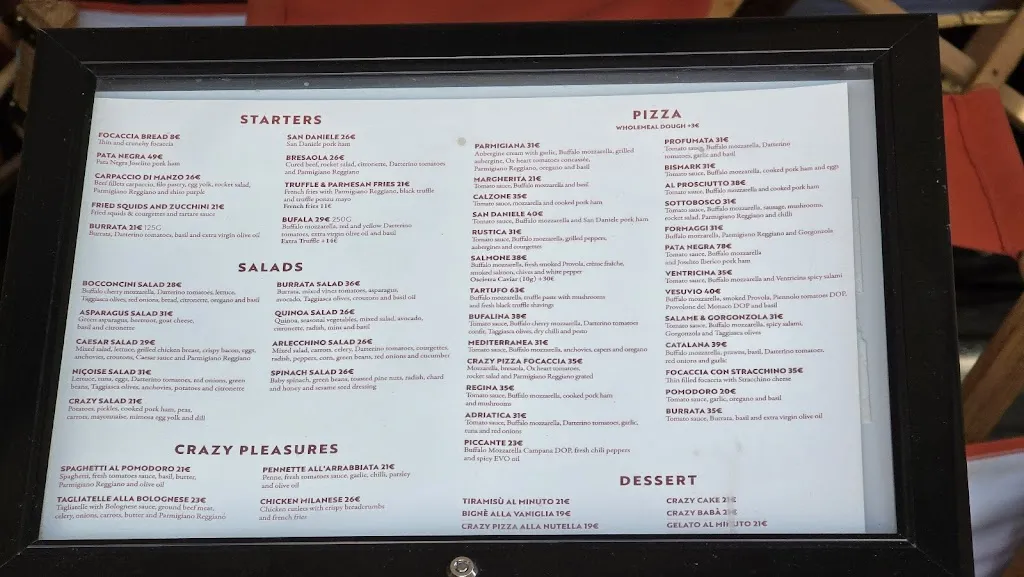 Menu_Crazy Pizza Porto Cervo_Porto Cervo_image_1