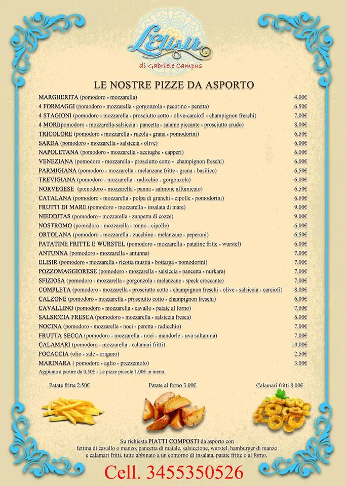 Menu_Ristorante Pizzeria L'Elisir_Pozzomaggiore_image_1