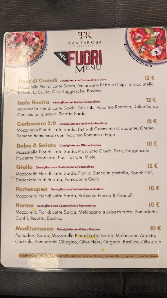 Menu_Tantaroba Pizzeria Quartucciu_Quartucciu_image_1