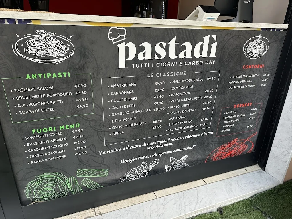 Menu_Pastadì - Tutti i Giorni è Carbo-Day_Quartucciu_immagine_1