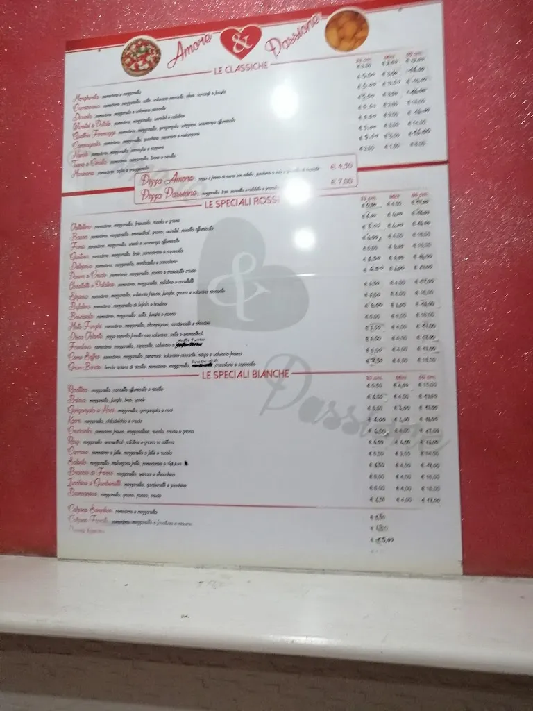 Menu_Pizzeria Amore & Passione_Francavilla Fontana_image_1