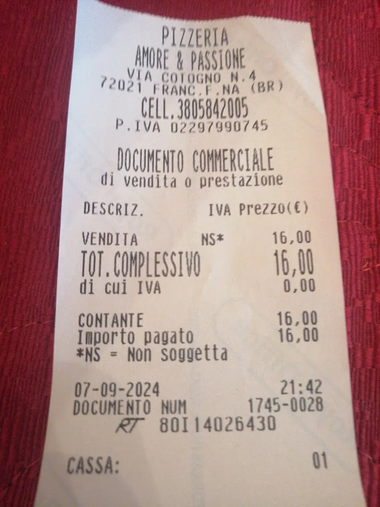 VINCENT ARGANO_Pizzeria Amore & Passione_Francavilla Fontana_review