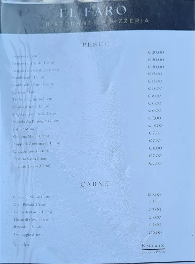 Menu_Restaurante El Faro_Quartu Sant'Elena_immagine_2