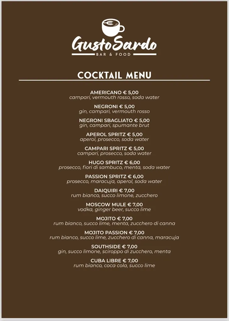 Menu_Gusto Sardo Bar_Restaurant_Quartu Sant'Elena_immagine_2