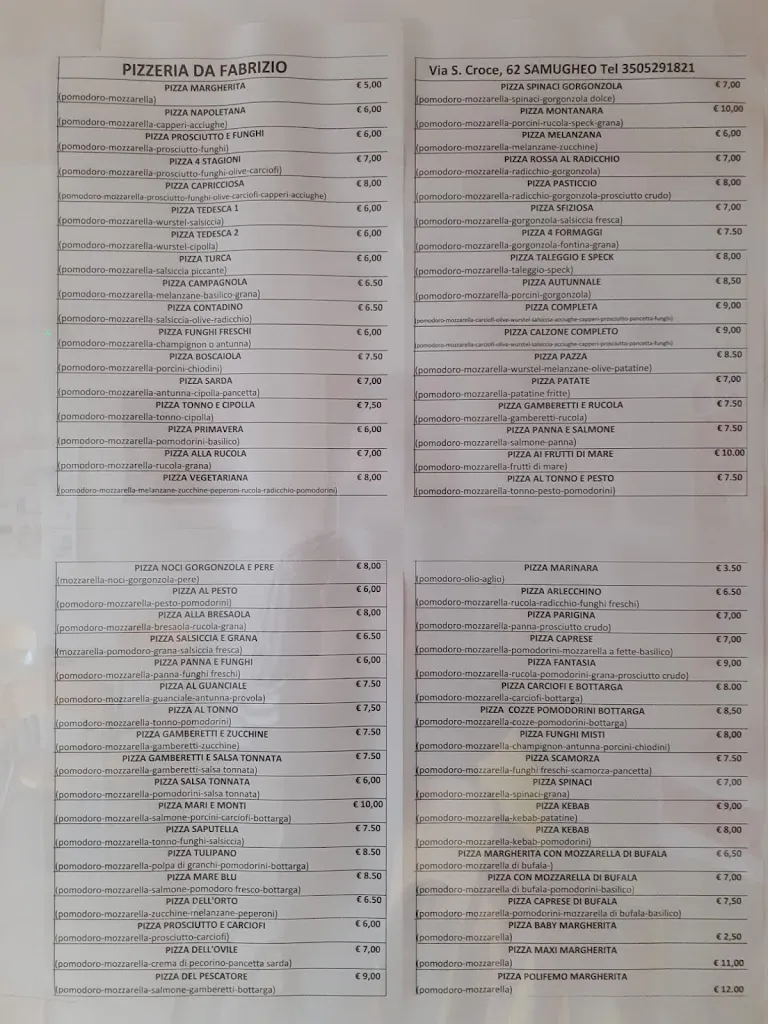 Menu_Pizzeria da fabrizio_Samugheo_image_1