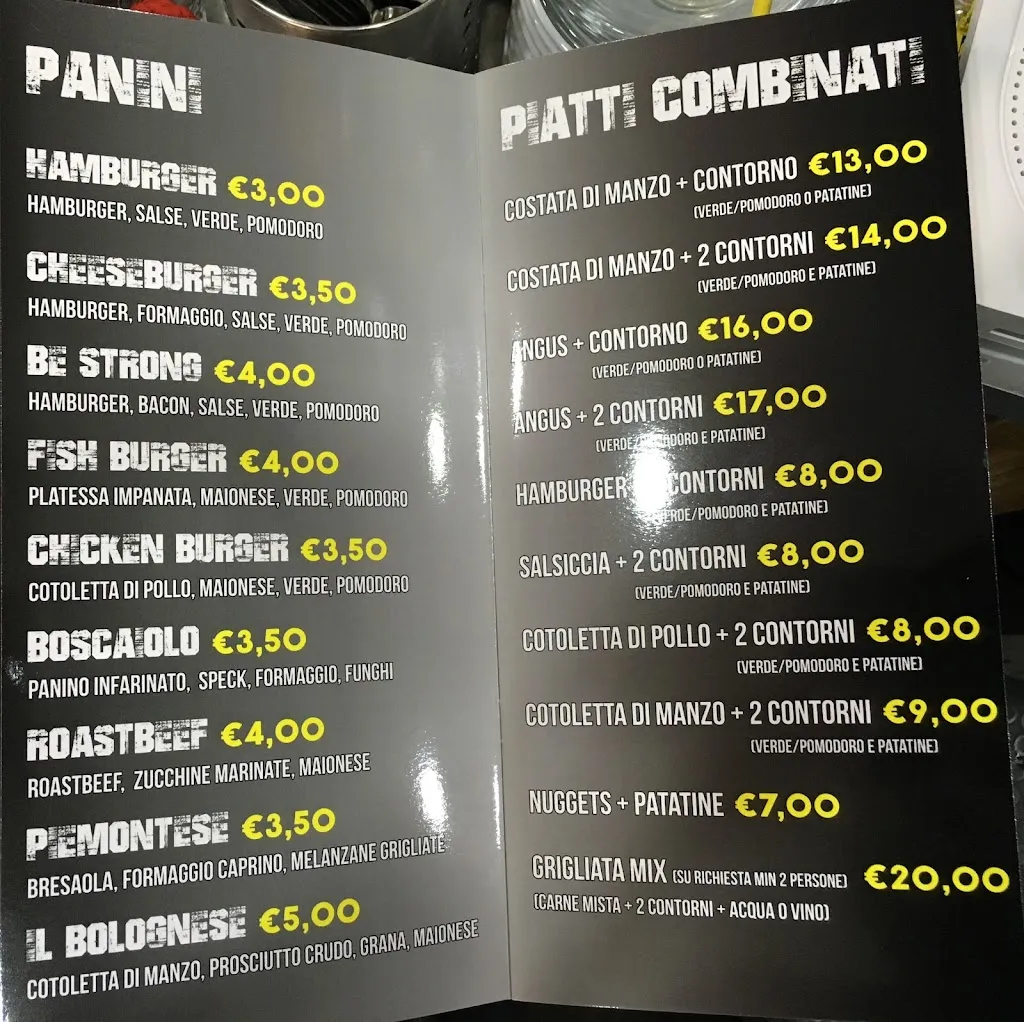 Menu_Be Strong - Drink & Food_San Giovanni Suergiu_image_1