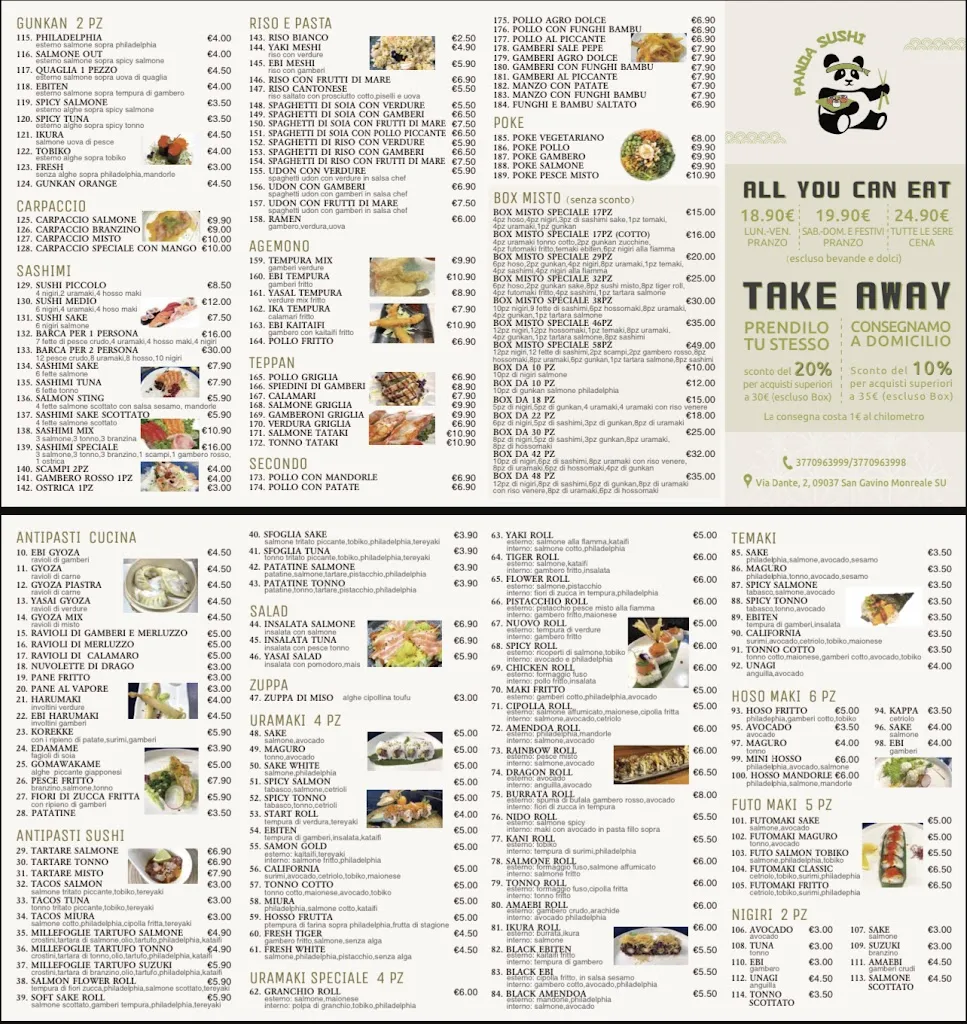 Menu_Panda Sushi_San Gavino Monreale_image_1