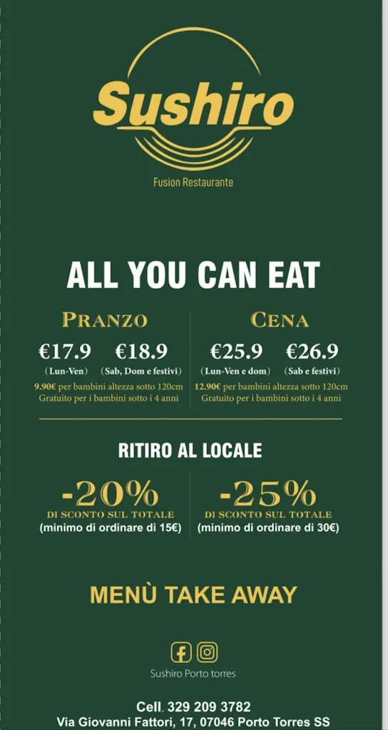 Menu_Sushiro sushi ristorante_Porto Torres_image_1
