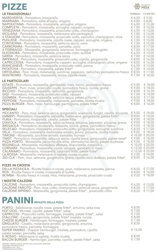 Menu_Porto Pizza_Porto Torres_image_1