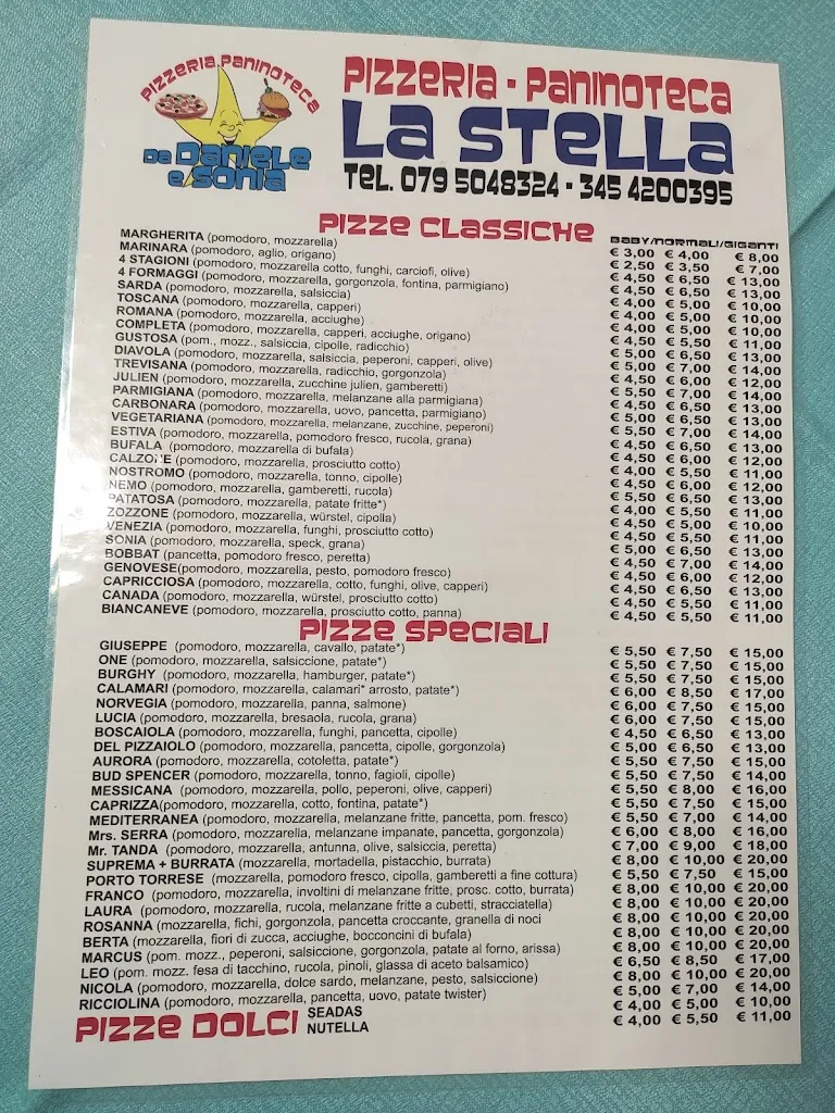 Menu_Pizzeria La Stella_Porto Torres_image_4