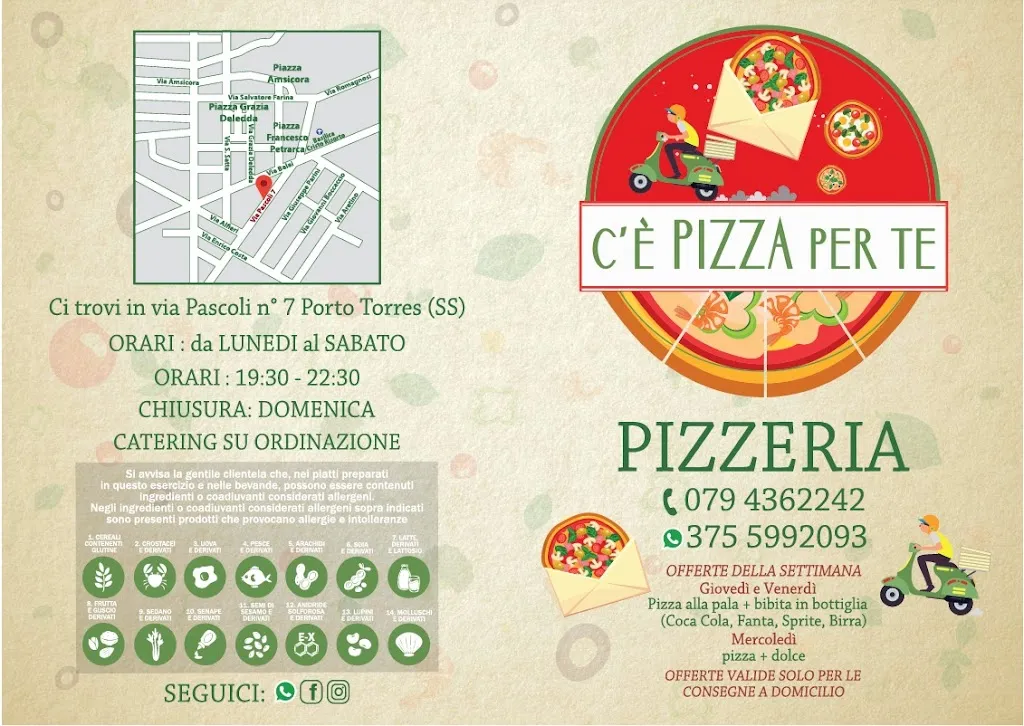 Menu_Pizzeria C'è Pizza Per Te_Porto Torres_image_3