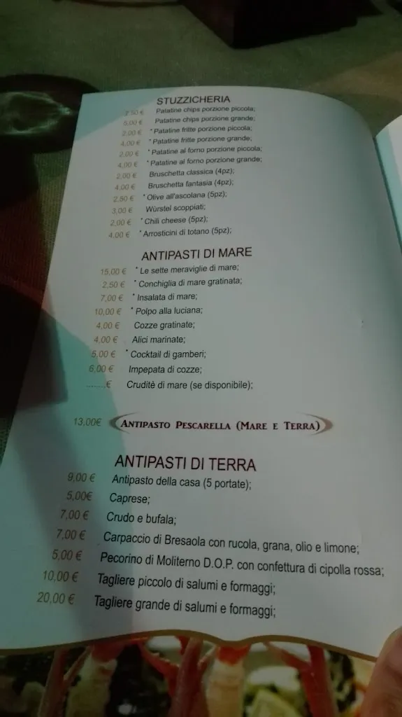 Menu_La Pescarella Ristorante Ginosa_Ginosa_image_1