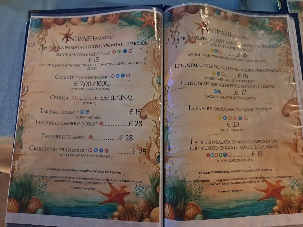 Menu_Ittiturismo I Pirati Sardi_Sant'Anna Arresi_image_1