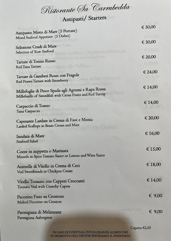 Menu_Sa Carrubedda_Sant'Anna Arresi_image_2