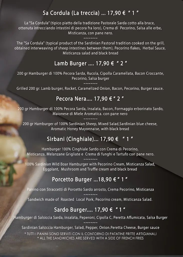 Menu_Vianello's Sardinian Street food_San Teodoro_image_1