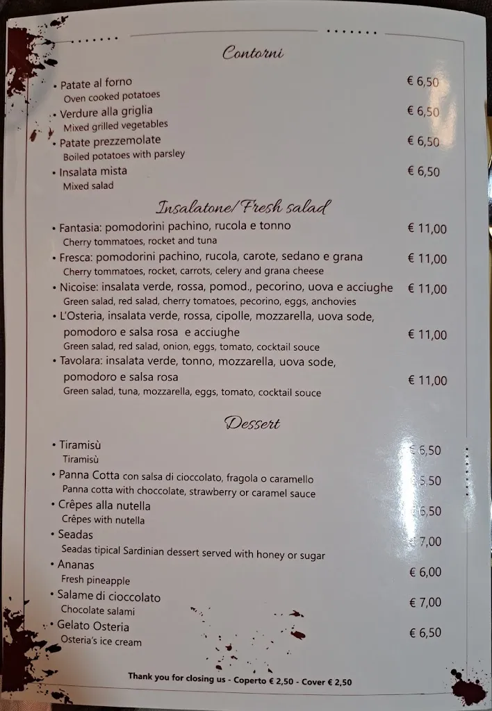 Menu_Osteria del Mar Griglieria_San Teodoro_image_2