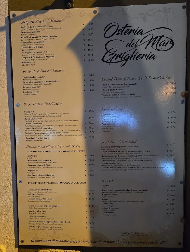Menu_Osteria del Mar Griglieria_San Teodoro_image_3