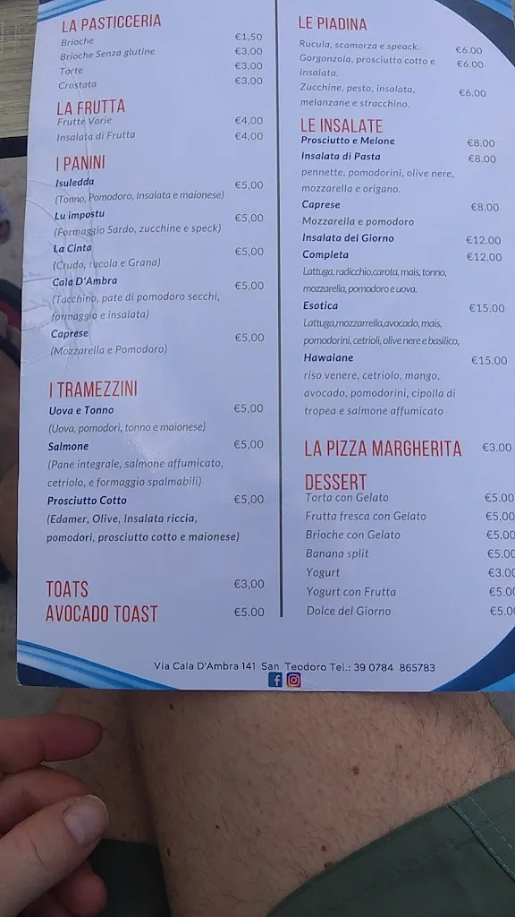 Menu_Bar Ristorante L'Esagono_San Teodoro_image_2