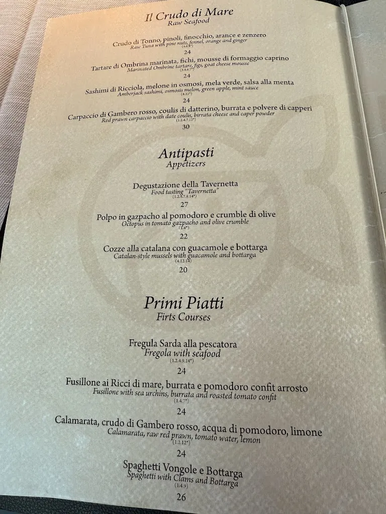 Menu_Ristorante La Tavernetta_San Teodoro_immagine_1