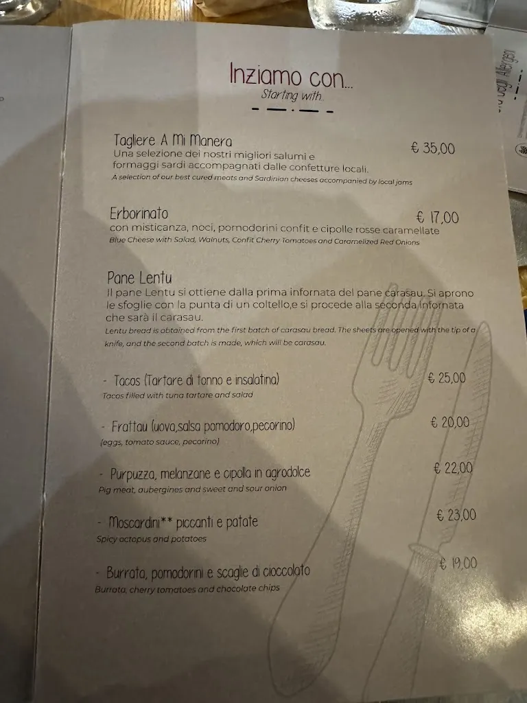 Menu_A Mi Manera - Bottega & Cucina Tipica_San Teodoro_image_1