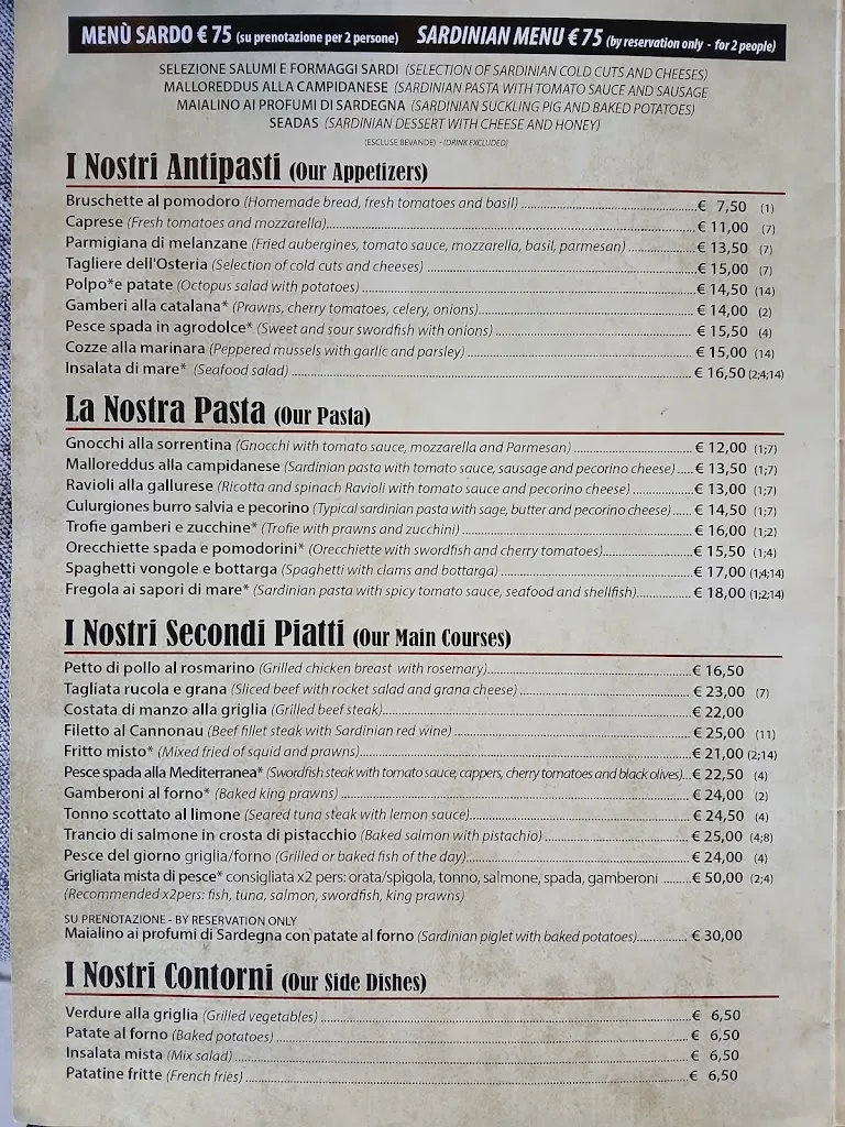 Menu_L' Osteria di San Teodoro_San Teodoro_image_1
